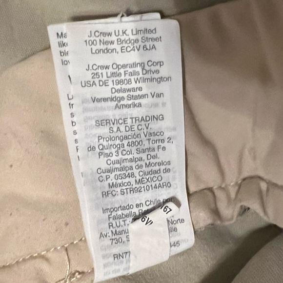 JCrew Slim fit khakis size 34X34 (SKU P201) - Picture 5 of 8